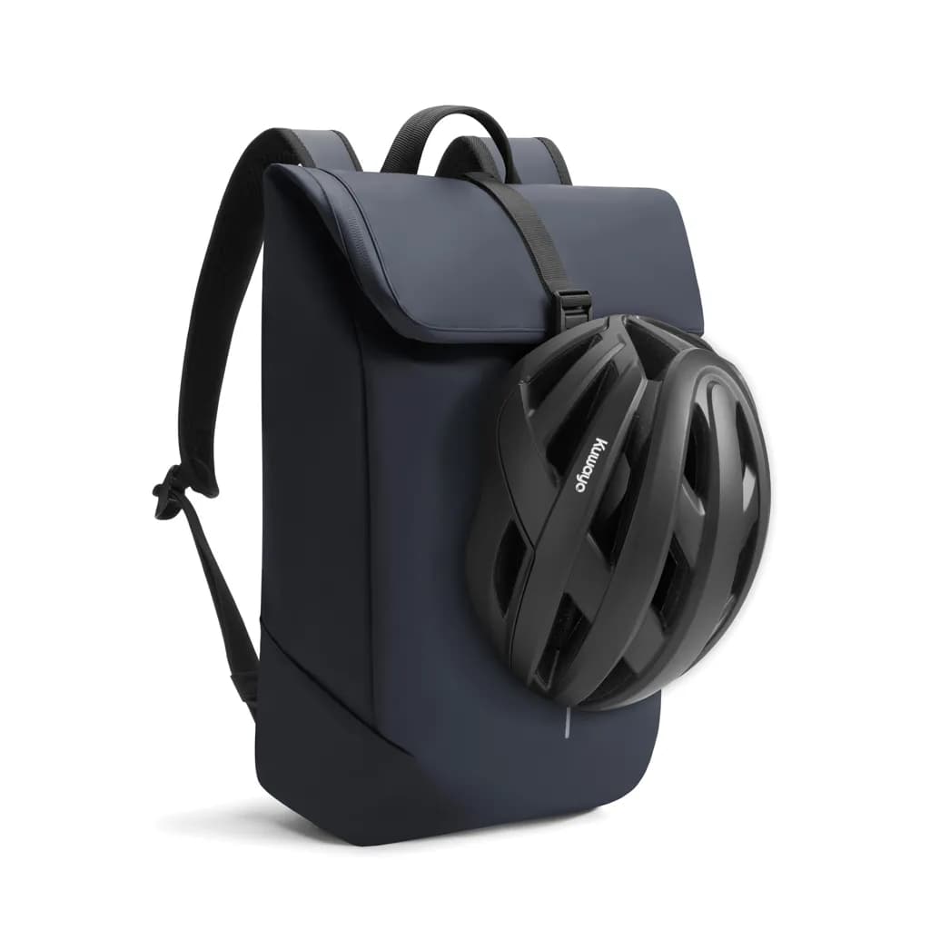 Urban wasserabweisender Flap-Top Rucksack - navy blau