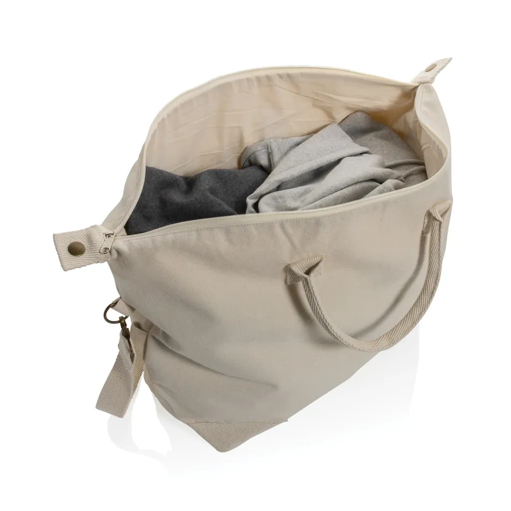 Kezar AWARE™ 500g/m² Wochenendtasche aus recyceltem Canvas - off white