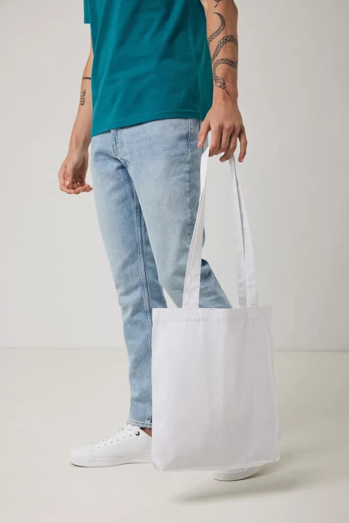 Impact Aware™ recycelte Baumwolltasche - weiß