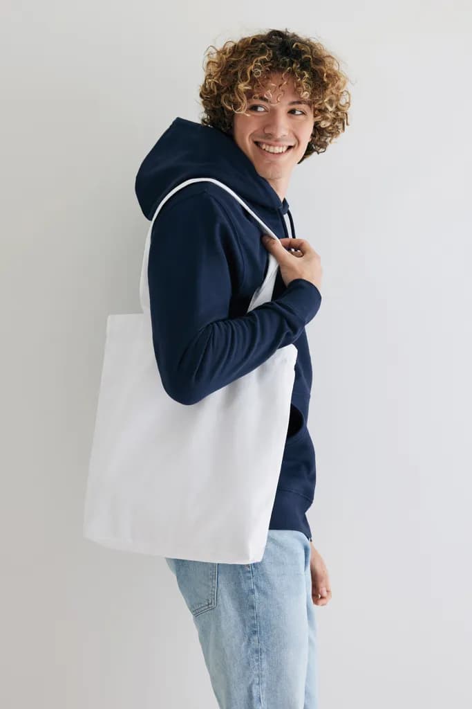 Impact AWARE™ recycelte Baumwolltasche 145gr mit Boden - weiß