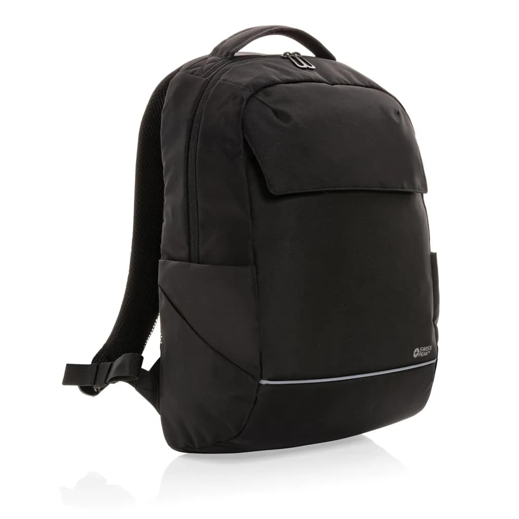 Swiss Peak Brooke AWARE™ 15,6 Laptop-Rucksack aus rPET - schwarz