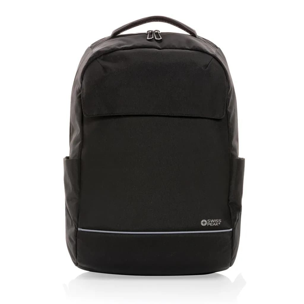 Swiss Peak Brooke AWARE™ 15,6 Laptop-Rucksack aus rPET - schwarz