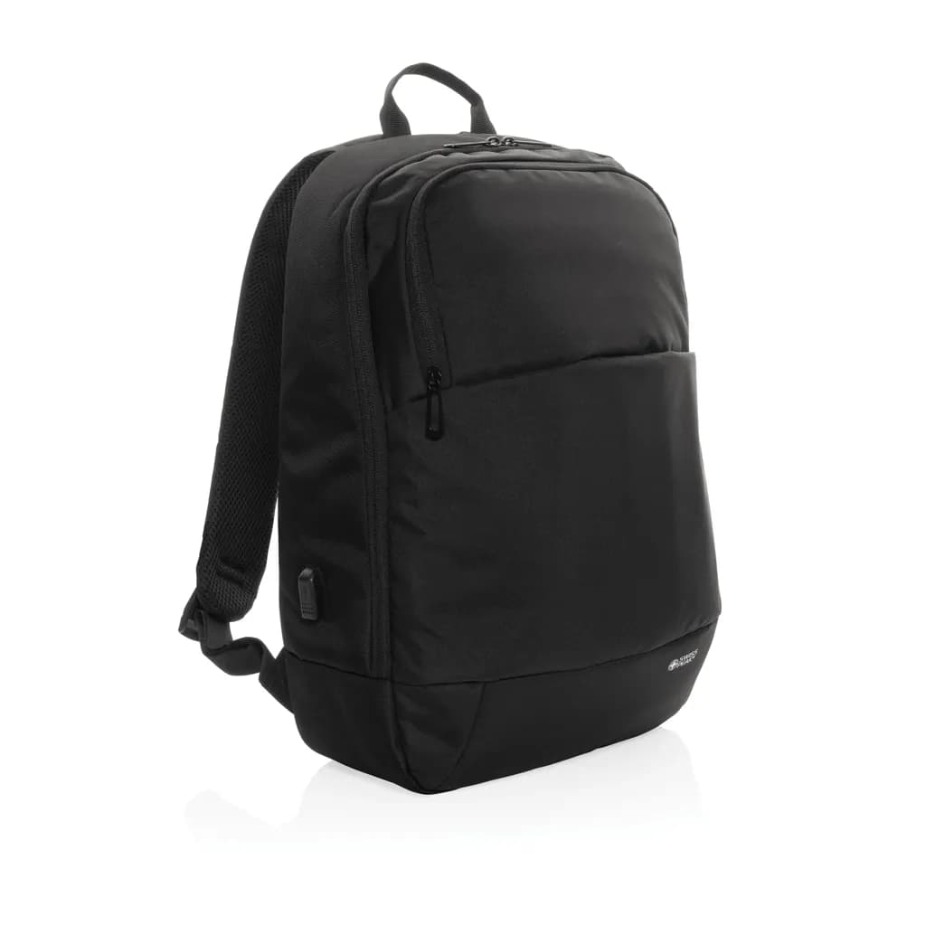 Swiss Peak AWARE™ moderner 15,6 Laptop-Rucksack - schwarz