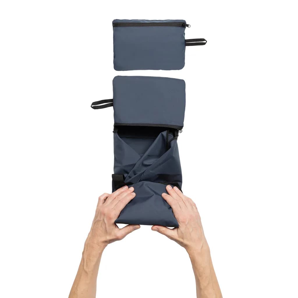 Dillon AWARE™ RPET faltbare Sporttasche - navy blau