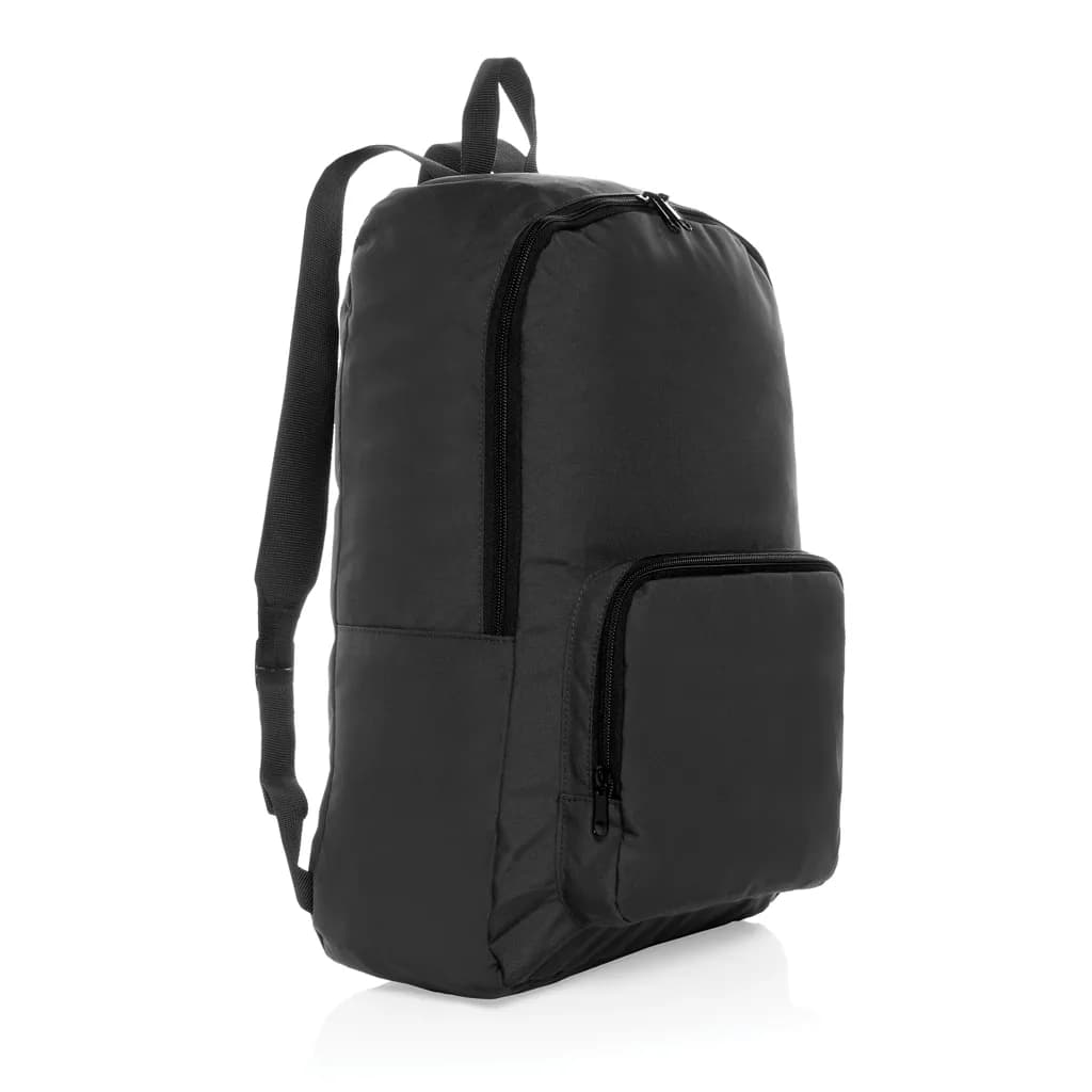 Dillon AWARE™ RPET faltbarer klassischer Rucksack - schwarz