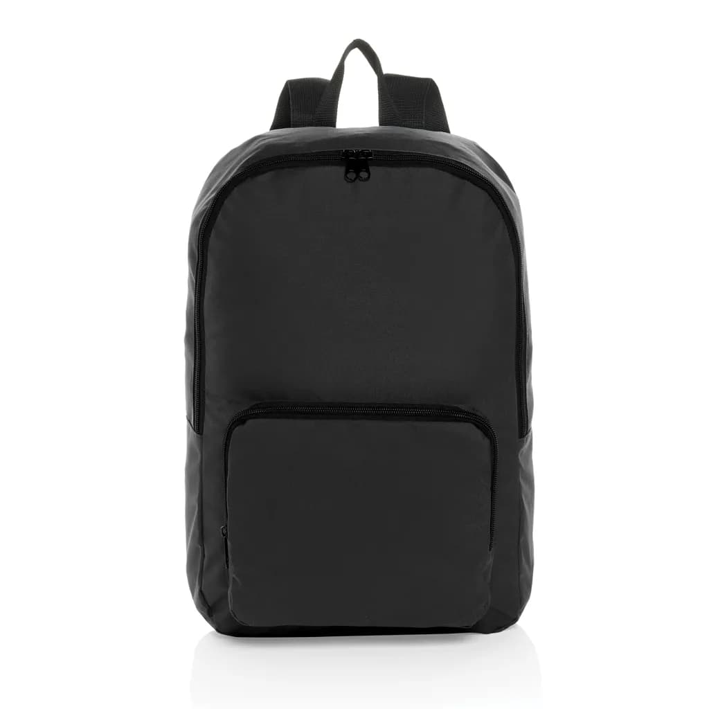 Dillon AWARE™ RPET faltbarer klassischer Rucksack - schwarz