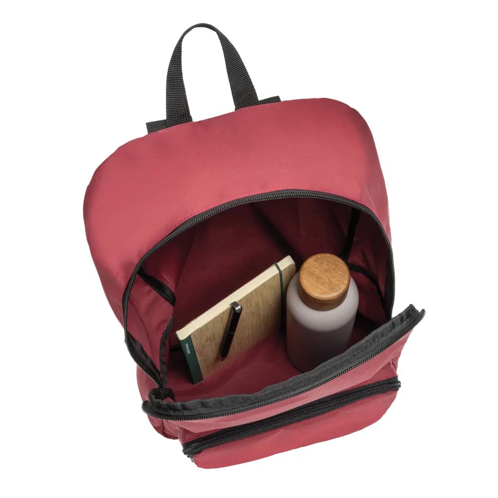 Dillon AWARE™ RPET faltbarer klassischer Rucksack - rot