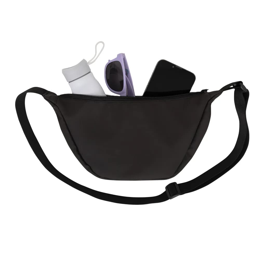 Crescent AWARE™ RPET Half-Moon Sling Tasche - schwarz