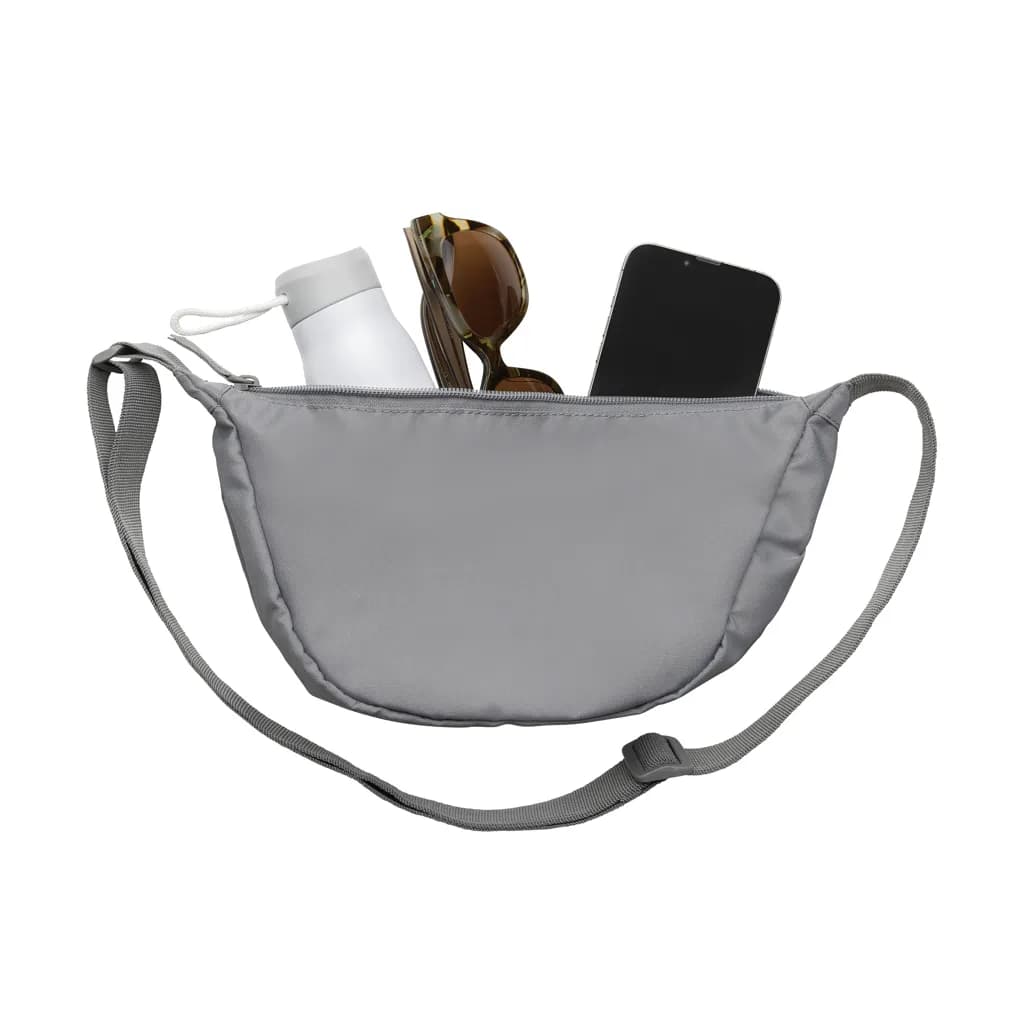 Crescent AWARE™ RPET Half-Moon Sling Tasche - Silbergrau