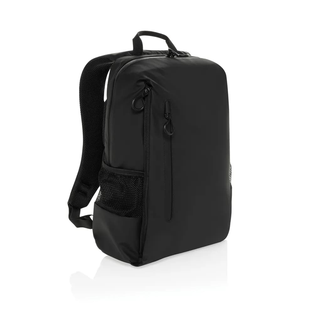 Lima Aware™ RPET wasserabweisender 15,6 Laptop-Rucksack - schwarz