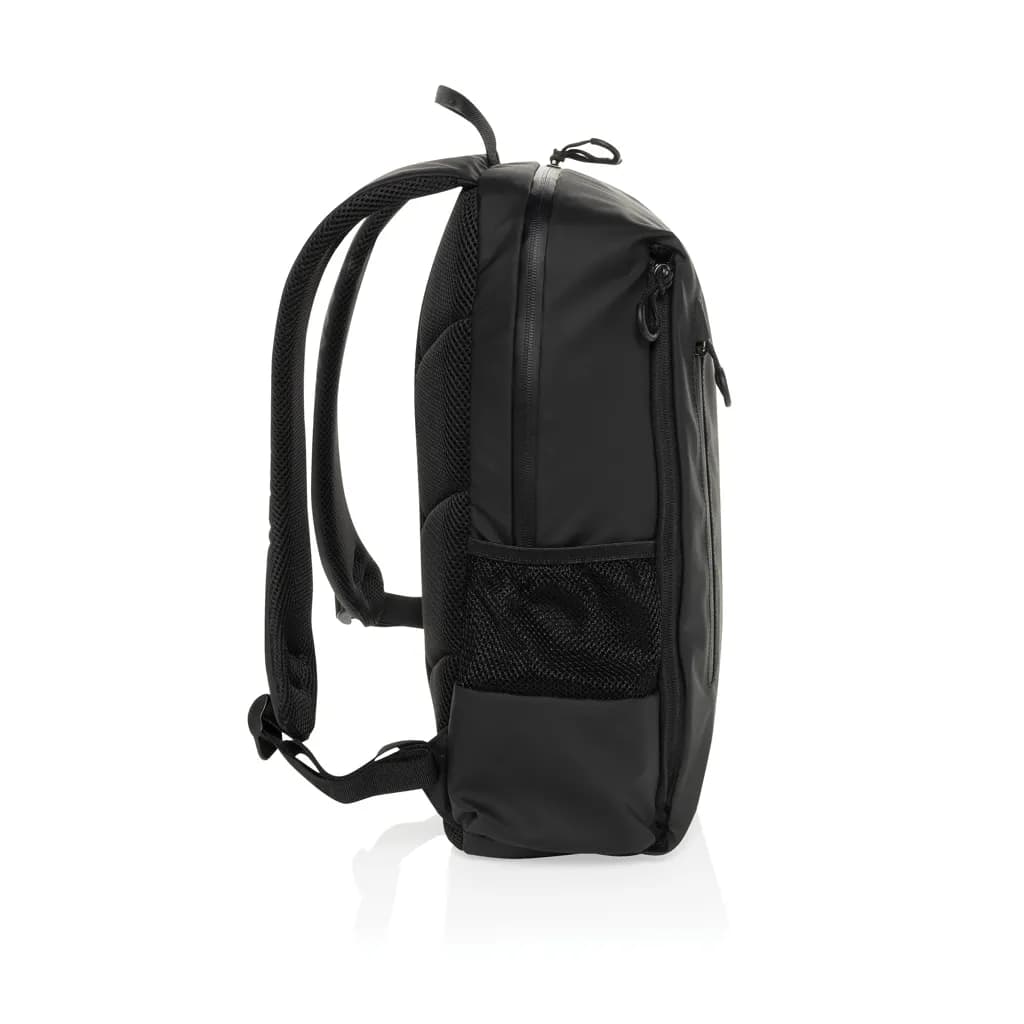 Lima Aware™ RPET wasserabweisender 15,6 Laptop-Rucksack - schwarz