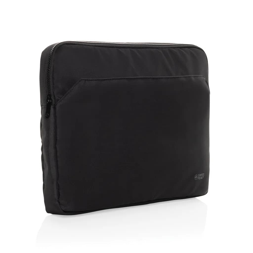 Swiss Peak Aware™ RPET Essential 15.6 Laptop Sleeve - schwarz