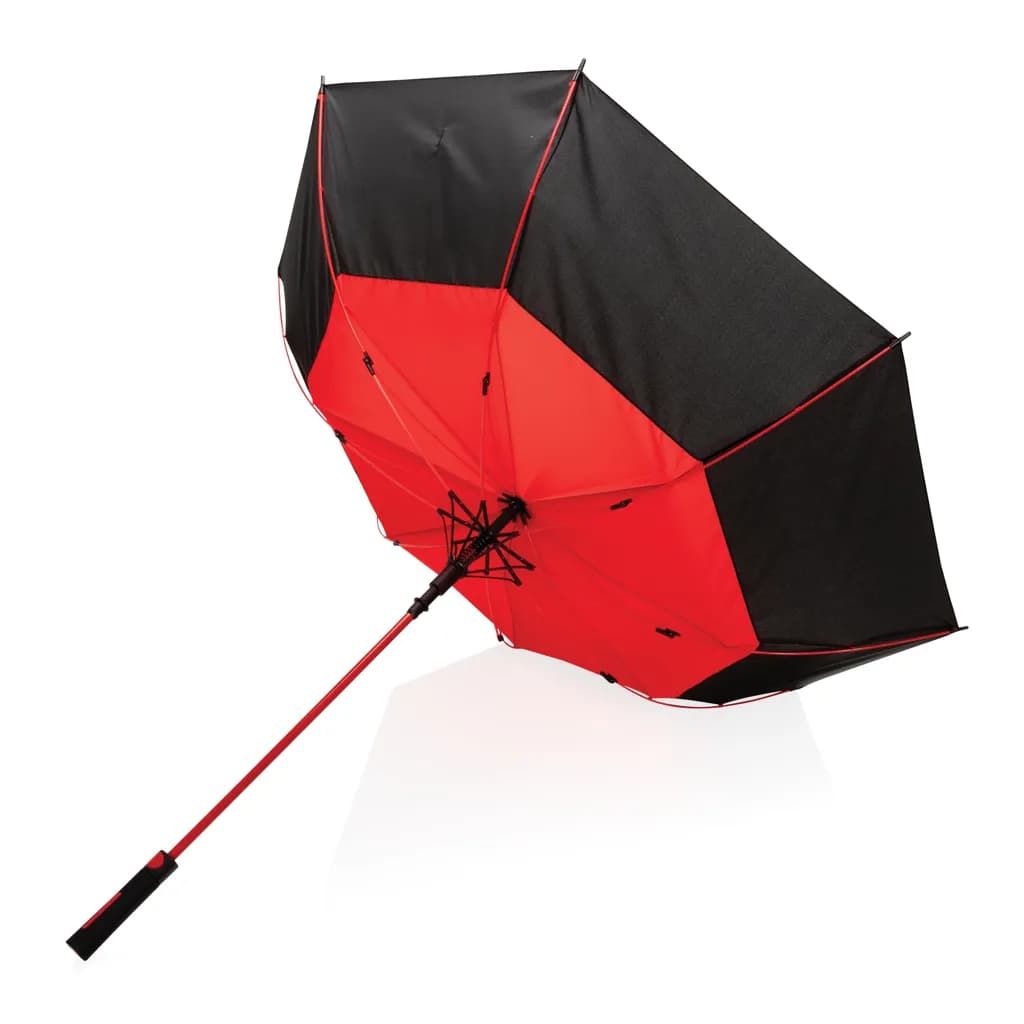 27 Impact AWARE™ RPET 190T Auto-Open Stormproof-Schirm - rot