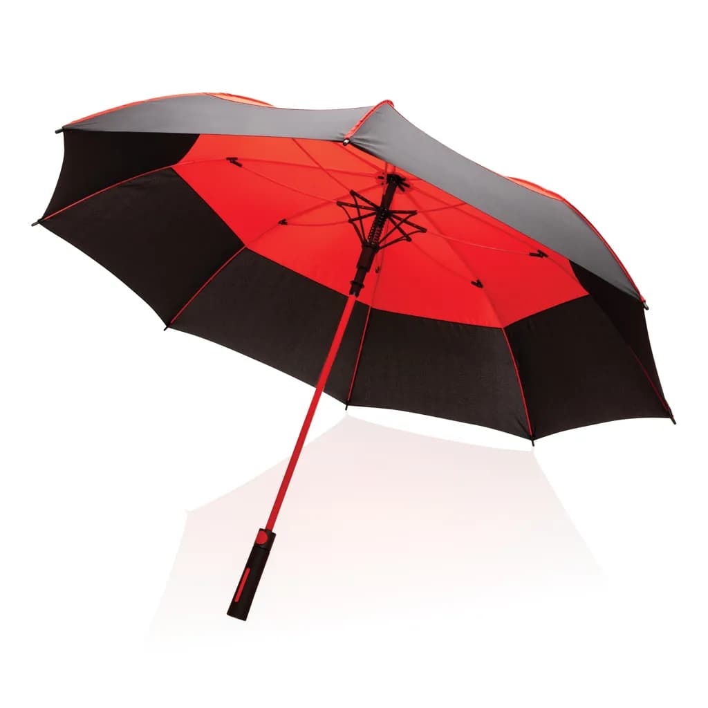 27 Impact AWARE™ RPET 190T Auto-Open Stormproof-Schirm - rot