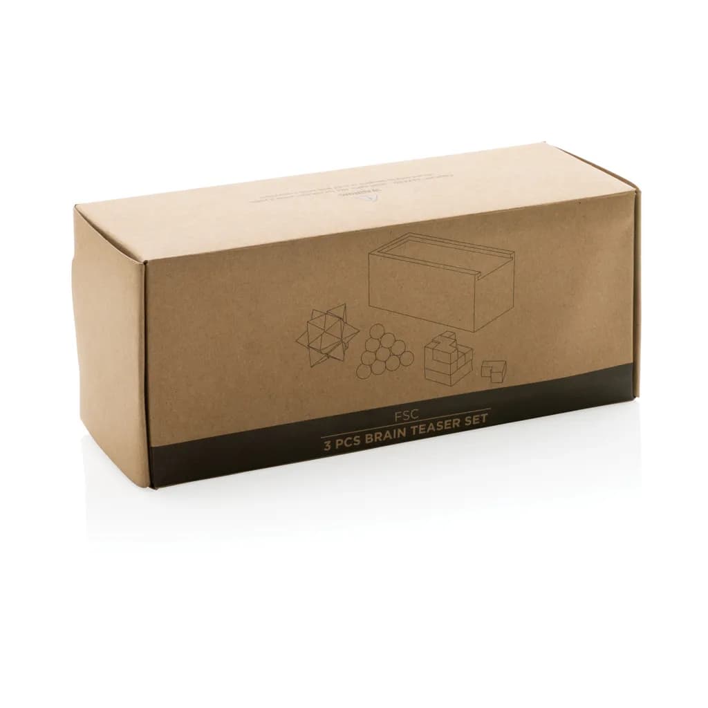 3-tlg. Denkspiel Set - weiß