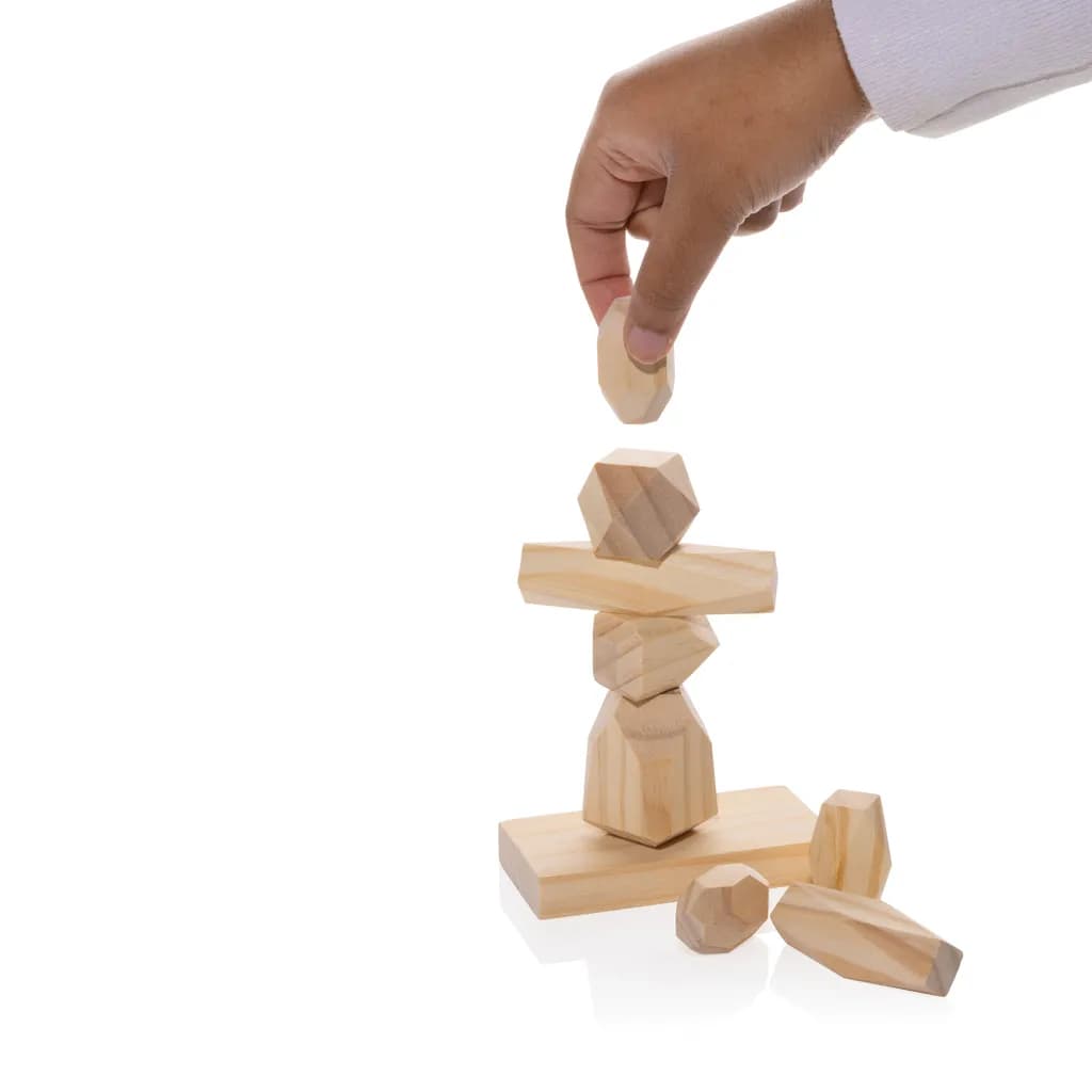 Ukiyo Crios hölzerne Balanciersteine im Etui - braun