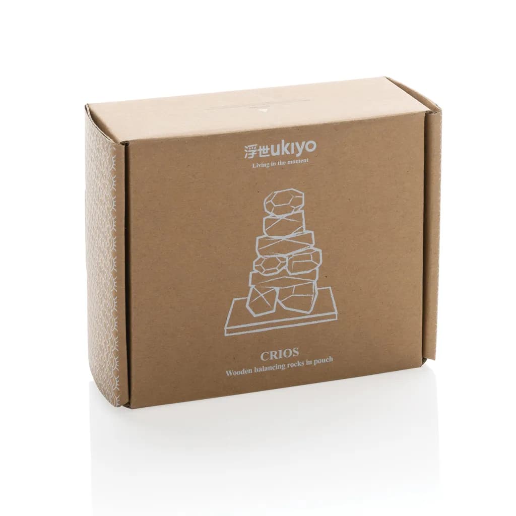 Ukiyo Crios hölzerne Balanciersteine im Etui - braun
