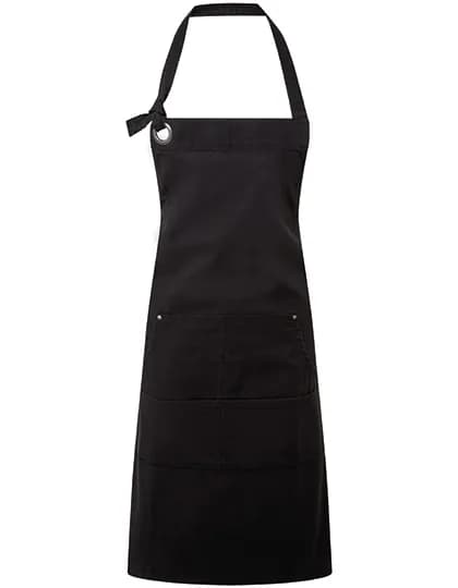 Calibre Heavy Cotton Canvas Pocket Apron - Black (ca. Pantone Black C)