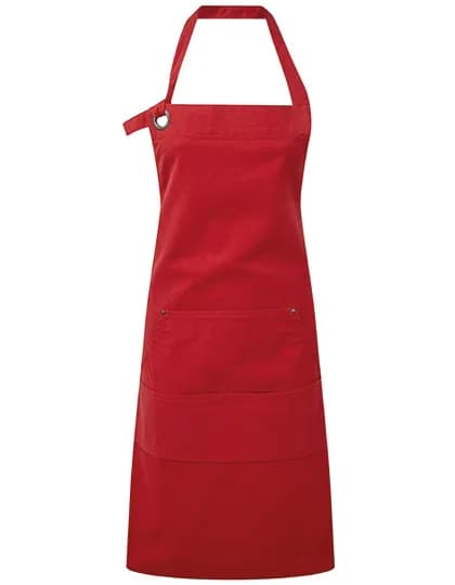 Calibre Heavy Cotton Canvas Pocket Apron - Red (ca. Pantone 201C)