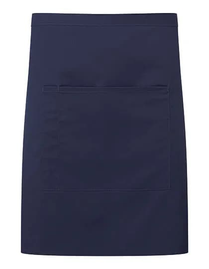Colours Mid Length Apron with Pocket - Navy (ca. Pantone 533C)