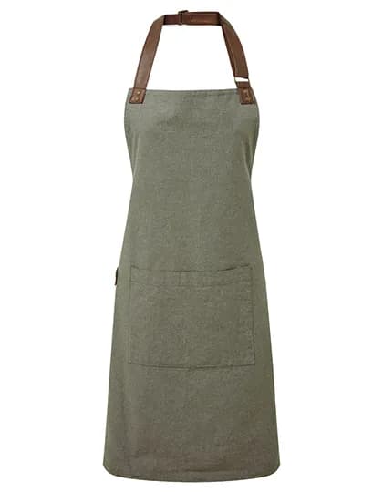 Annex Oxford Bib Apron - Moss Green (ca. Pantone 418C)