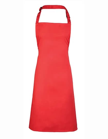 Colours Collection Bib Apron - Strawberry Red (ca. Pantone 186C)