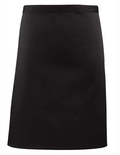 Colours Collection Mid Length Apron - Black (ca. Pantone Black C)