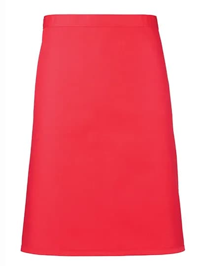Colours Collection Mid Length Apron - Strawberry Red (ca. Pantone 186C)