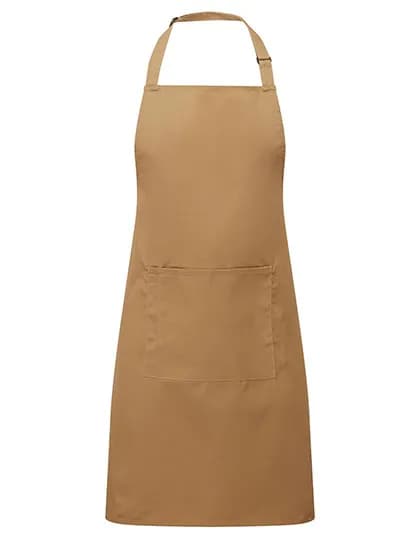 Colours Collection Bib Apron With Pocket - Camel (ca. Pantone 132C)