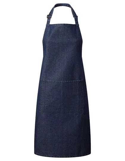 Colours Collection Bib Apron With Pocket - Indigo Denim