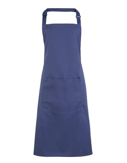 Colours Collection Bib Apron With Pocket - Marine Blue (ca. Pantone 281C)