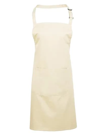 Colours Collection Bib Apron With Pocket - Natural (ca. Pantone 1205C)