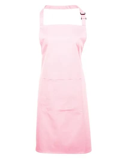 Colours Collection Bib Apron With Pocket - Pink (ca. Pantone 1895C)