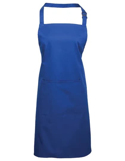 Colours Collection Bib Apron With Pocket - Royal (ca. Pantone 286C)