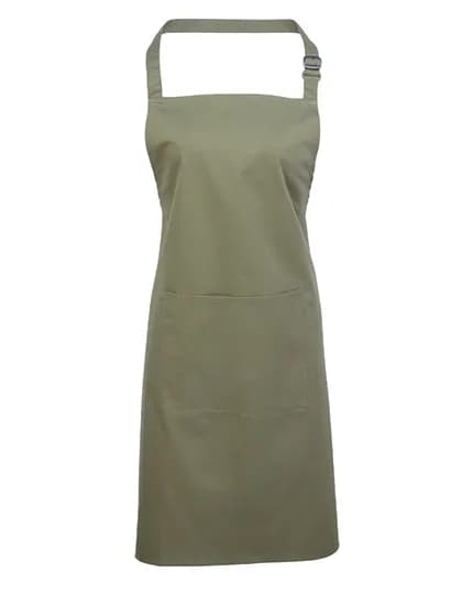 Colours Collection Bib Apron With Pocket - Sage (ca. Pantone 5497C)