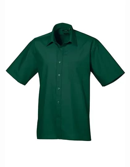 Men´s Poplin Short Sleeve Shirt - Bottle Green