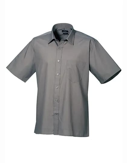 Men´s Poplin Short Sleeve Shirt - Dark Grey