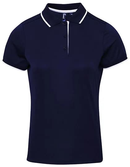 Women´s Contrast Coolchecker® Polo - Navy (ca. Pantone 2378C)/White