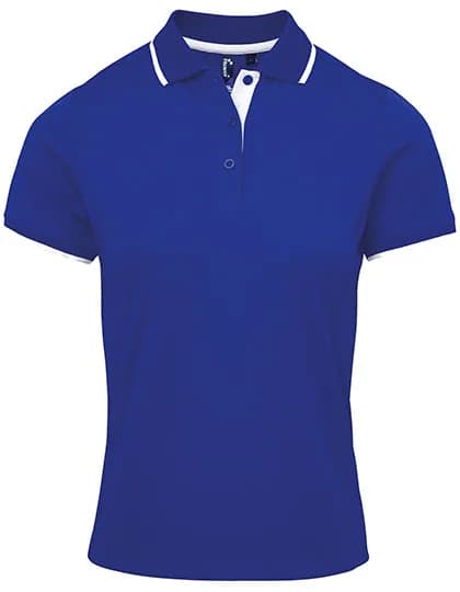 Women´s Contrast Coolchecker® Polo - Royal (ca. Pantone 286C)/White