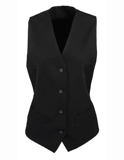 Women´s Lined Polyester Waistcoat - Black (ca. Pantone Black C)