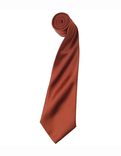 Colours Collection Satin Tie - Chestnut (ca. Pantone 7525C)