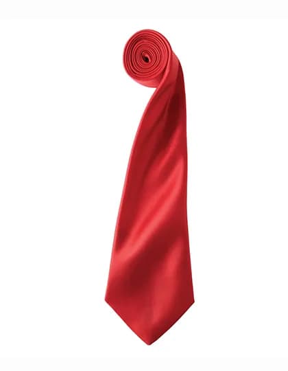 Colours Collection Satin Tie - Red (ca. Pantone 200C)