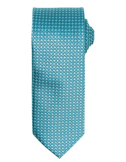 Puppy Tooth Tie - Turquoise (ca. Pantone 7703C)