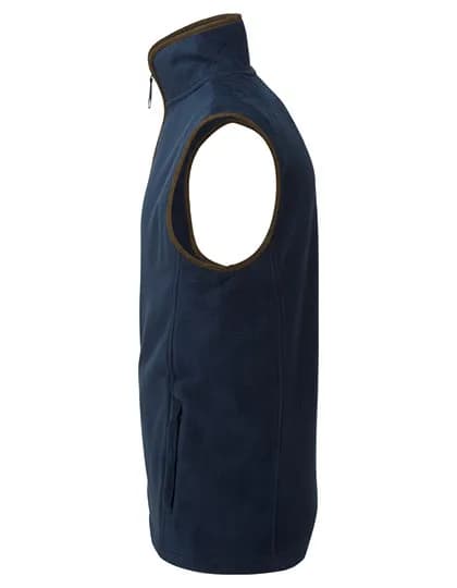 Men´s ´Artisan´ Fleece Gilet - Navy (ca. Pantone 533C)/Brown (ca. Pantone 4975C)