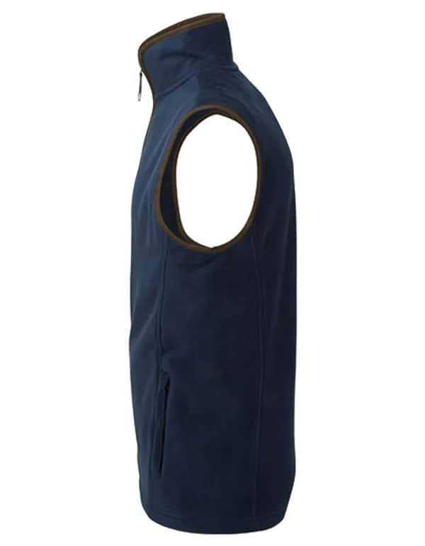 Men´s ´Artisan´ Fleece Gilet - Navy (ca. Pantone 533C)/Brown (ca. Pantone 4975C)