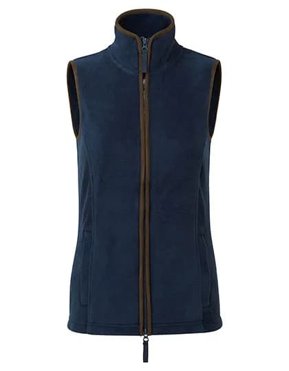 Women´s ´Artisan´ Fleece Gilet - Navy (ca. Pantone 533C)/Brown (ca. Pantone 4975C)