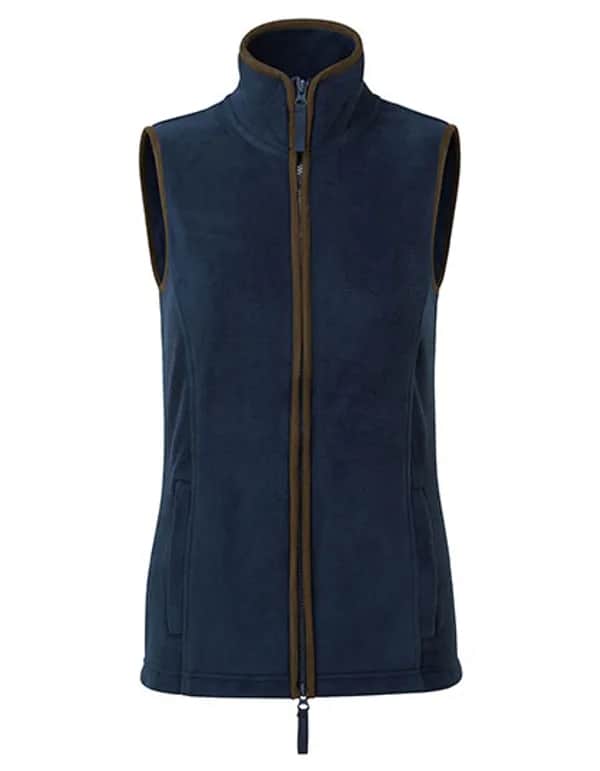 Women´s ´Artisan´ Fleece Gilet - Navy (ca. Pantone 533C)/Brown (ca. Pantone 4975C)