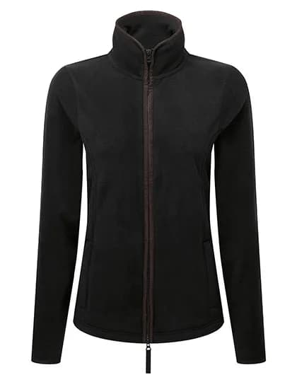 Women´s ´Artisan´ Fleece Jacket - Black (ca. Pantone Black C)/Brown (ca. Pantone 4975C)