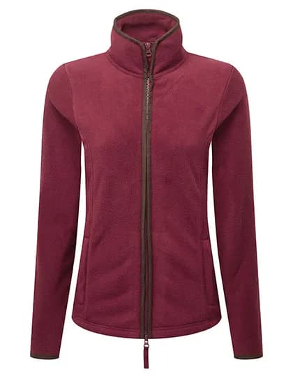 Women´s ´Artisan´ Fleece Jacket - Burgundy (ca. Pantone 209C)/Brown (ca. Pantone 4975C)