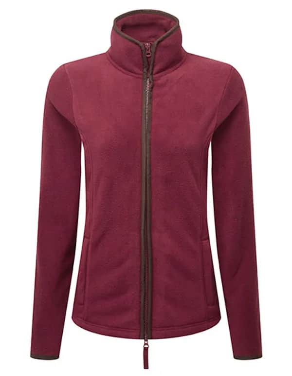 Women´s ´Artisan´ Fleece Jacket - Burgundy (ca. Pantone 209C)/Brown (ca. Pantone 4975C)